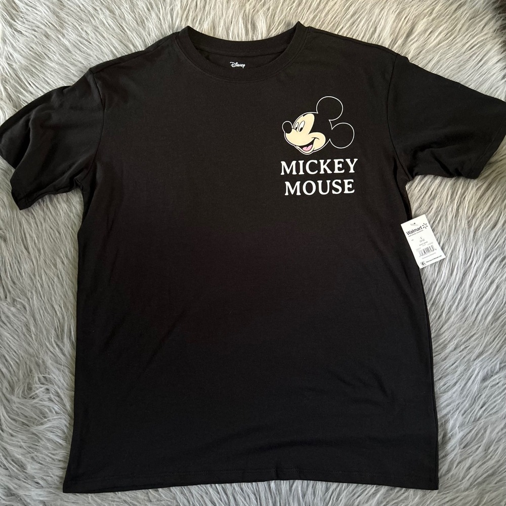 Disney Mickey Mouse T-Shirt Women's Size Small (4-6) Black Short Sleeve Tee